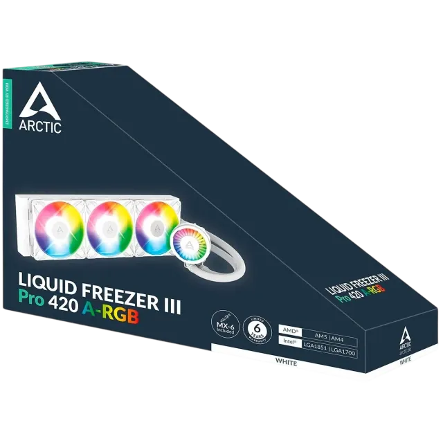 Система жидкостного охлаждения для процессора Arctic Cooling Liquid Freezer III Pro 420 ARGB White (ACFRE00189A) купить! 