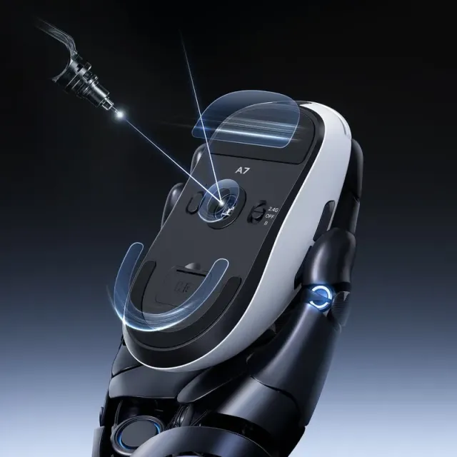 Мышь беспроводная mchose A7 ultra, радиоканал/bluetooth, 8KHz, розовая