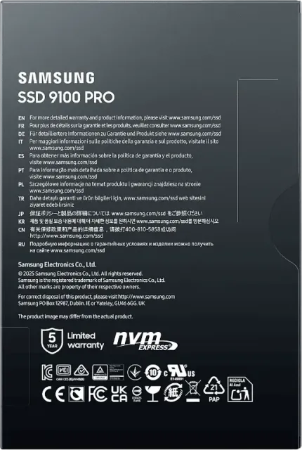 Твердотельный накопитель Samsung 1000 Gb 9100 PRO (MZ-VAP1T0BW) купить! 