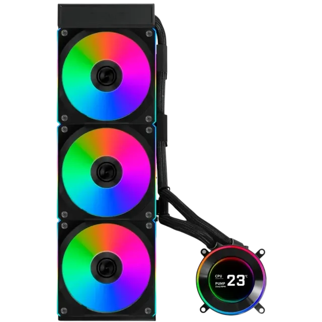 Система водяного охлаждения Lian Li HydroShift II LCD-C 360R GHS2LCD36RB ARGB Black (G89.GHS2LCD36RB.R0) купить! 