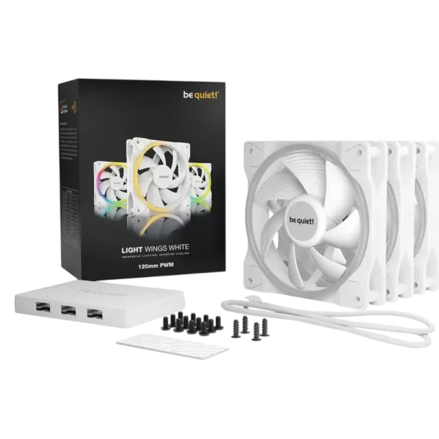 Вентилятор для корпуса Be Quiet! LIGHT WINGS RGB White BL100 купить! 