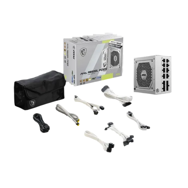 Блок питания MSI 850W MAG A850GL White (MAG-A850GL-PCIE5-WHITE) 16 Pin (PCIe 5.0 Connector Cable Details) купить! 