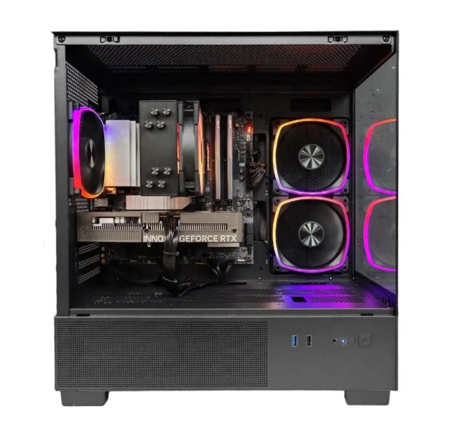Игровой компьютер 992605 (Ryzen 7 7700 3.8 ГГц/AMD B650/32 ГБ DDR5 6 ГГц/1024 ГБ SSD/RTX 5060 Ti 16 ГБ/Wi-Fi/650W/Powercase Vision Micro M3B TG ARGB Black) - купить по выгодной цене!