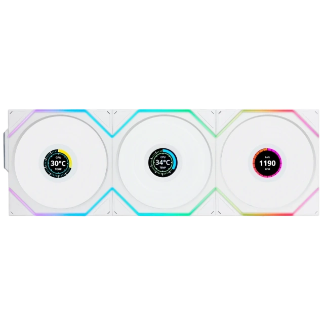 Комплект вентиляторов для корпуса Lian Li UNI FAN TL WIRELESS LCD 120 Reverse Blade White (G99.12RTLLCD1W3W.R0) купить! 