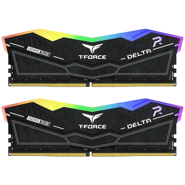 Оперативная память DDR5 32 Gb 6000 MHz Team Group T-FORCE DELTA RGB Black (FF3D532G6000HC28ADC01) купить! 