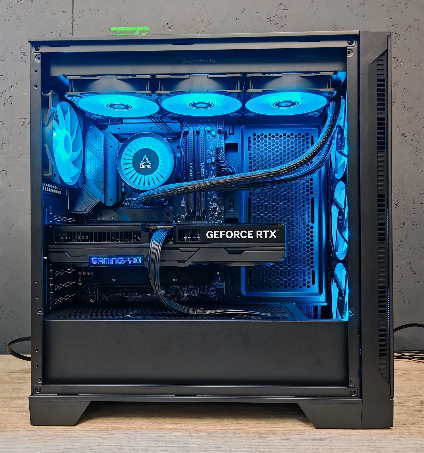 Игровой компьютер 990041 (Core i9-14900KF 3.2 ГГц/Intel Z790/32 ГБ DDR5 6 ГГц/2048 ГБ SSD/RTX 5070 12 ГБ/Wi-Fi/850W/Geometric Future Model 5 ARGB Black Gray)