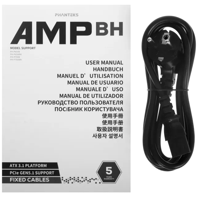 Блок питания PHANTEKS 750W AMP BH White (PH-P750BM_WT01) 16 Pin (PCIe 5.1 Connector Cable Details) купить! 