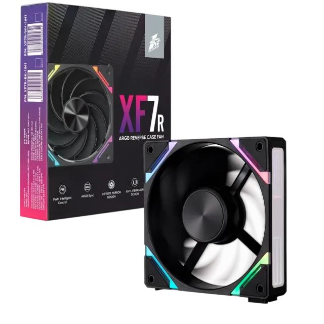 Вентилятор для корпуса 1STPLAYER XF7R Reverse ARGB Black (XF7R-BK-1IN1) купить! 