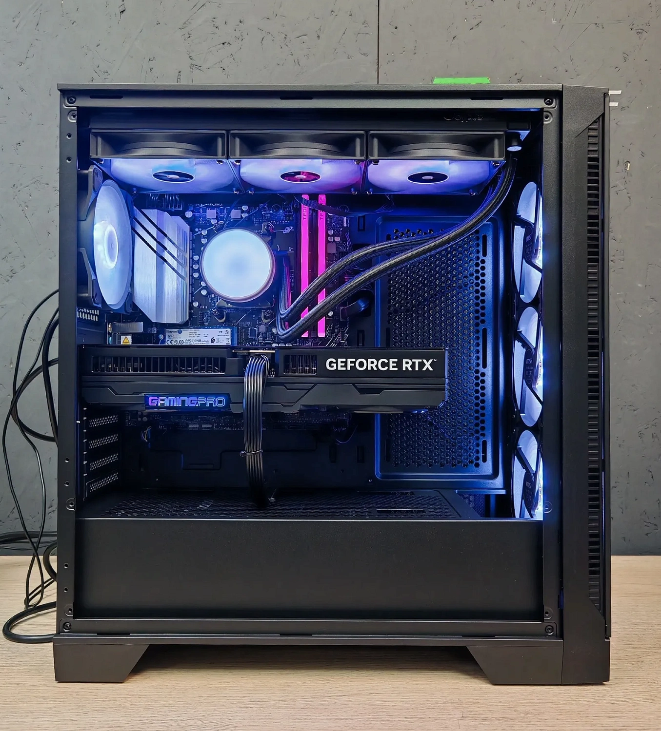 Игровой компьютер 989955 (Core i7-13700F 2.1 ГГц/Intel Z790/32 ГБ DDR5 6 ГГц/1024 ГБ SSD/RTX 5070 12 ГБ/Wi-Fi/850W/Geometric Future Model 5 ARGB Black Gray)