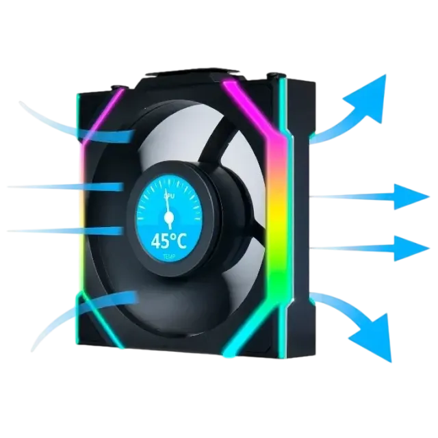 Комплект вентиляторов для корпуса Lian Li UNI FAN SL WIRELESS LCD 120 ARGB Black 12SLLCD1W3B (G99.12SLLCD1W3B.R0) купить! 