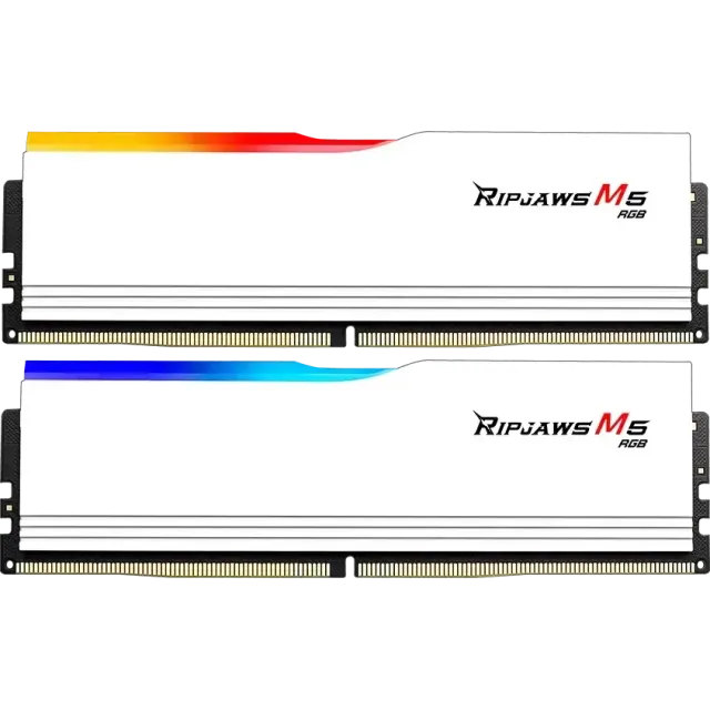 Оперативная память DDR5 32 Gb 6400 MHz G.Skill RIPJAWS M5 RGB White (F5-6400J3648F16GX2-RM5RW) купить! 