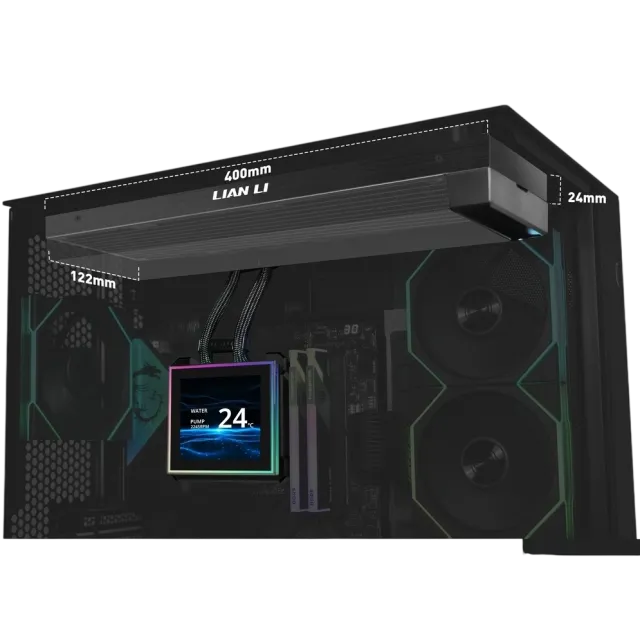 Система жидкостного охлаждения для процессора Lian Li HydroShift II LCD-S 360N (GHS2LCDS36NB) Black (G89.GHS2LCDS36NB.R0) купить! 