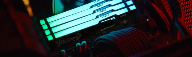 Оперативная память DDR5 32 ГБ 5600 МГц Kingston FURY Beast RGB (KF556C40BBAK2-32) модулей 2 шт. купить! 