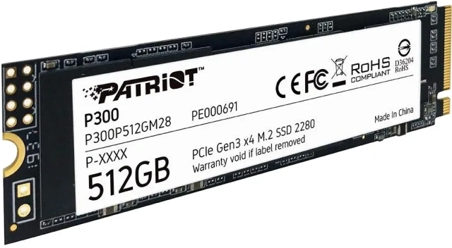 Твердотельный накопитель SSD 512 ГБ M.2 NVMe Patriot (P300P512GM28) купить! 