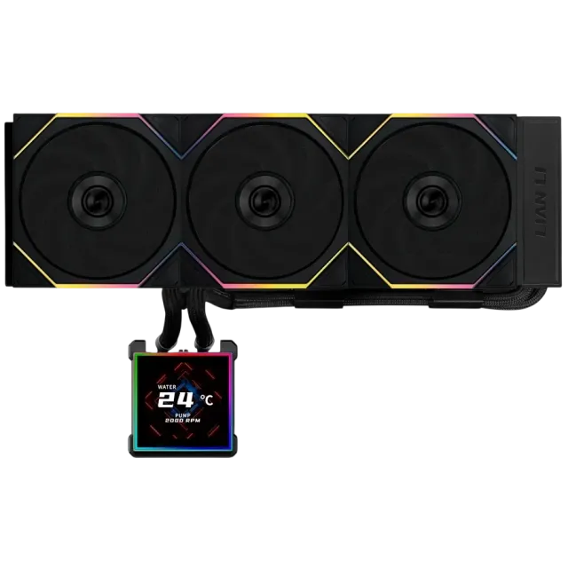 Система жидкостного охлаждения для процессора Lian Li HydroShift II LCD-S 360TL (GHS2LCDS36TB) Black (G89.GHS2LCDS36TB.R0) купить! 