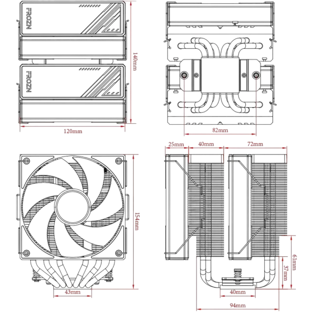 Кулер для процессора ID-Cooling FROZN A620 Black купить! 