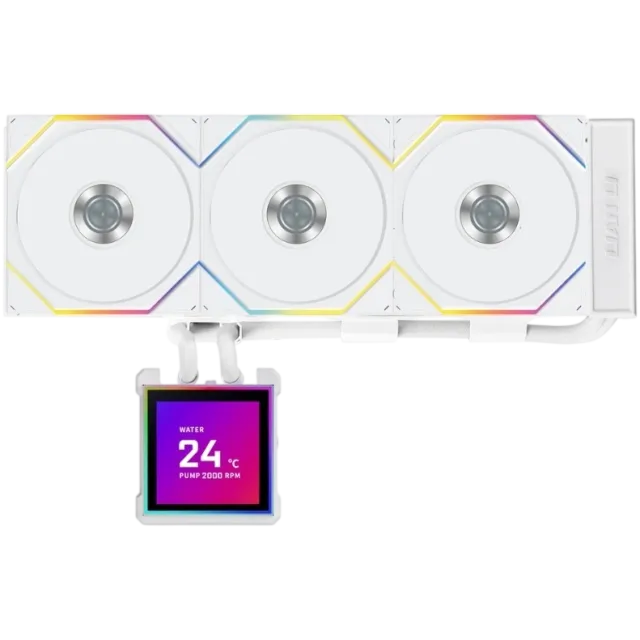 Система жидкостного охлаждения для процессора Lian Li HydroShift II LCD-S 360TL (GHS2LCDS36TW) White (G89.GHS2LCDS36TW.R0) купить! 