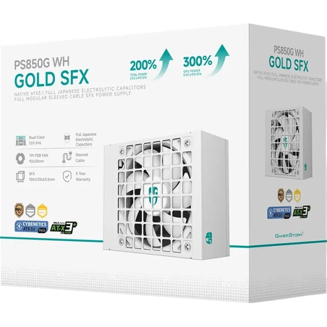 Блок питания Deepcool 850W GAMERSTORM PS850G WH White 16 Pin (PCIe 5.0 Connector Cable Details) купить! 