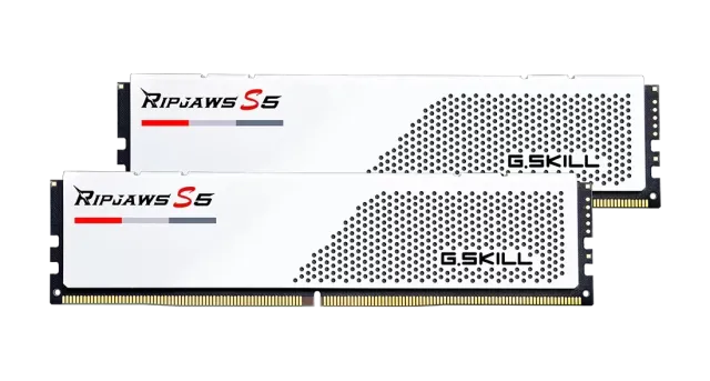 Оперативная память DDR5 32 ГБ 6000 МГц G.Skill Ripjaws S5 WHITE (F5-6000J3238F16GX2-RS5W) модулей 2 купить! 