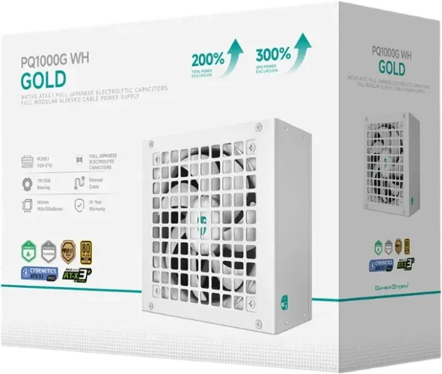 Блок питания Deepcool 1000W GAMERSTORM PQ1000G WH 16 Pin (PCIe 5.0 Connector Cable Details) купить! 