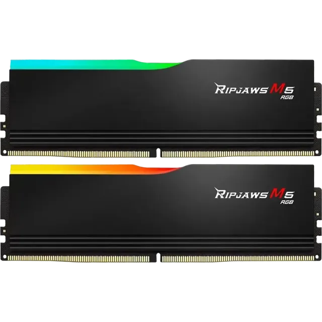 Оперативная память DDR5 32 Gb 6000 MHz G.Skill RIPJAWS M5 RGB Black (F5-6000J3238F16GX2-RM5RK) купить! 
