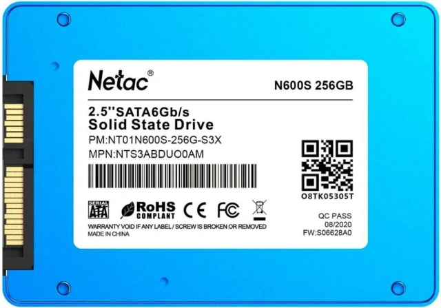 Твердотельный накопитель SSD 256 ГБ 2.5" SATA Netac (NT01N600S-256G-S3X) купить! 