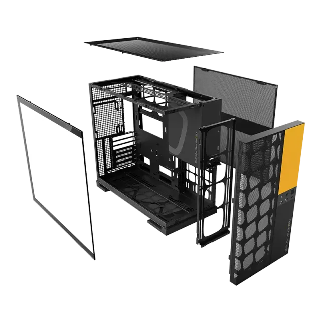Компьютерный корпус Geometric Future Model 5 ARGB Vent Black Yellow with fans (1AM5VTBY01100) купить! 