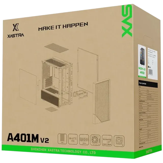 Компьютерный корпус XASTRA A401M 4ARGB-V2 TG Black (A401M-V2-4FC12A) купить! 
