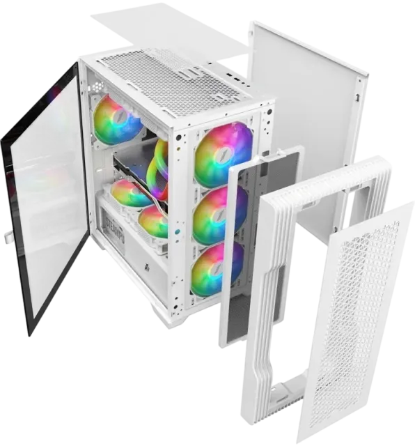 Компьютерный корпус 1STPLAYER TRILOBITE T3 ARGB White (FP_T3-WH-4F2-W(AP)) купить! 