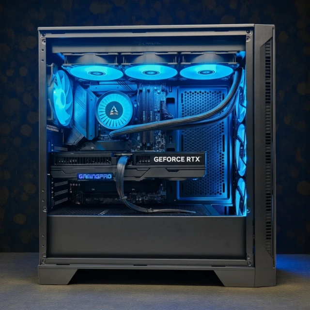 Игровой компьютер 989724 (Ryzen 7 9800X3D 4,7 ГГц/AMD B850/32 ГБ DDR5 6 ГГц/2048 ГБ SSD/RTX 5080 16 ГБ/Wi-Fi/1000W/MSI MAG FORGE 320R AirFlow TG ARGB) - купить по выгодной цене!