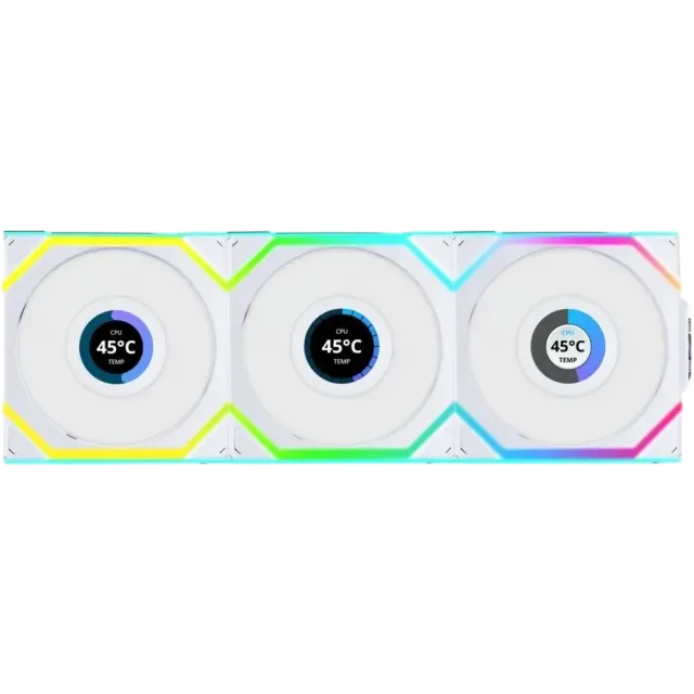 Комплект вентиляторов для корпуса Lian Li UNI FAN SL WIRELESS LCD 120 ARGB White 12SLLCD1W3W (G99.12SLLCD1W3W.R0) купить! 