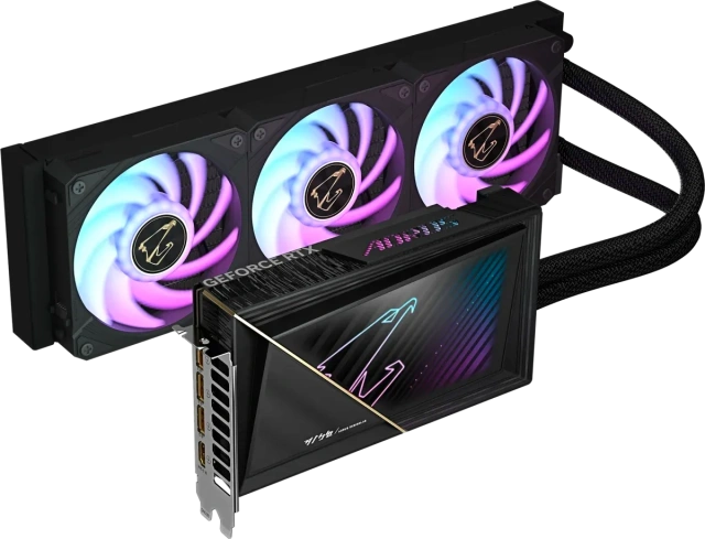 Видеокарта Gigabyte AORUS GeForce RTX 5080 XTREME WATERFORCE 16G (GV-N5080AORUSX W-16GD) купить! 