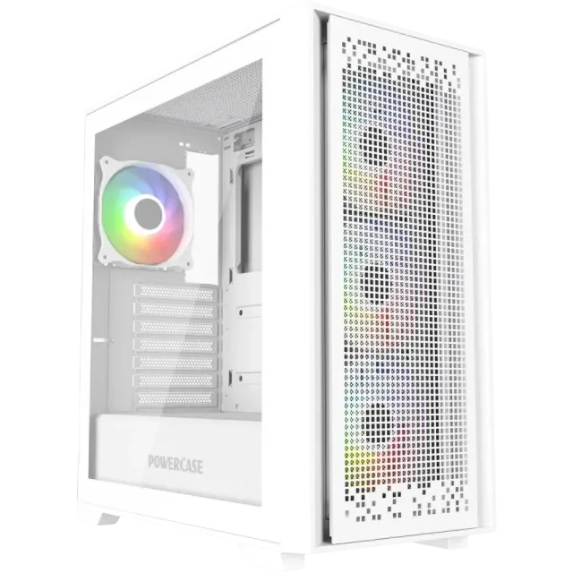 Компьютерный корпус Powercase ByteFlow TG ARGB White (CBFW-A4) купить! 