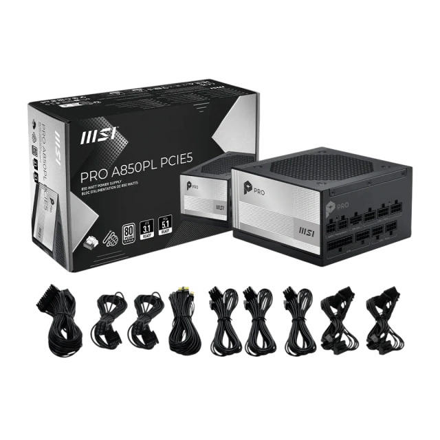 Блок питания MSI 850W PRO A850PL (306-7ZPLY11-HD8) 16 Pin (PCIe 5.1 Connector Cable Details) купить! 