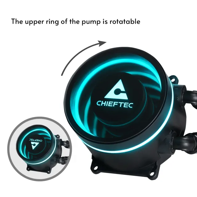 Система водяного охлаждения Chieftec ICEBERG 240 ARGB Pump Dark (CLC-240-BLK) купить! 