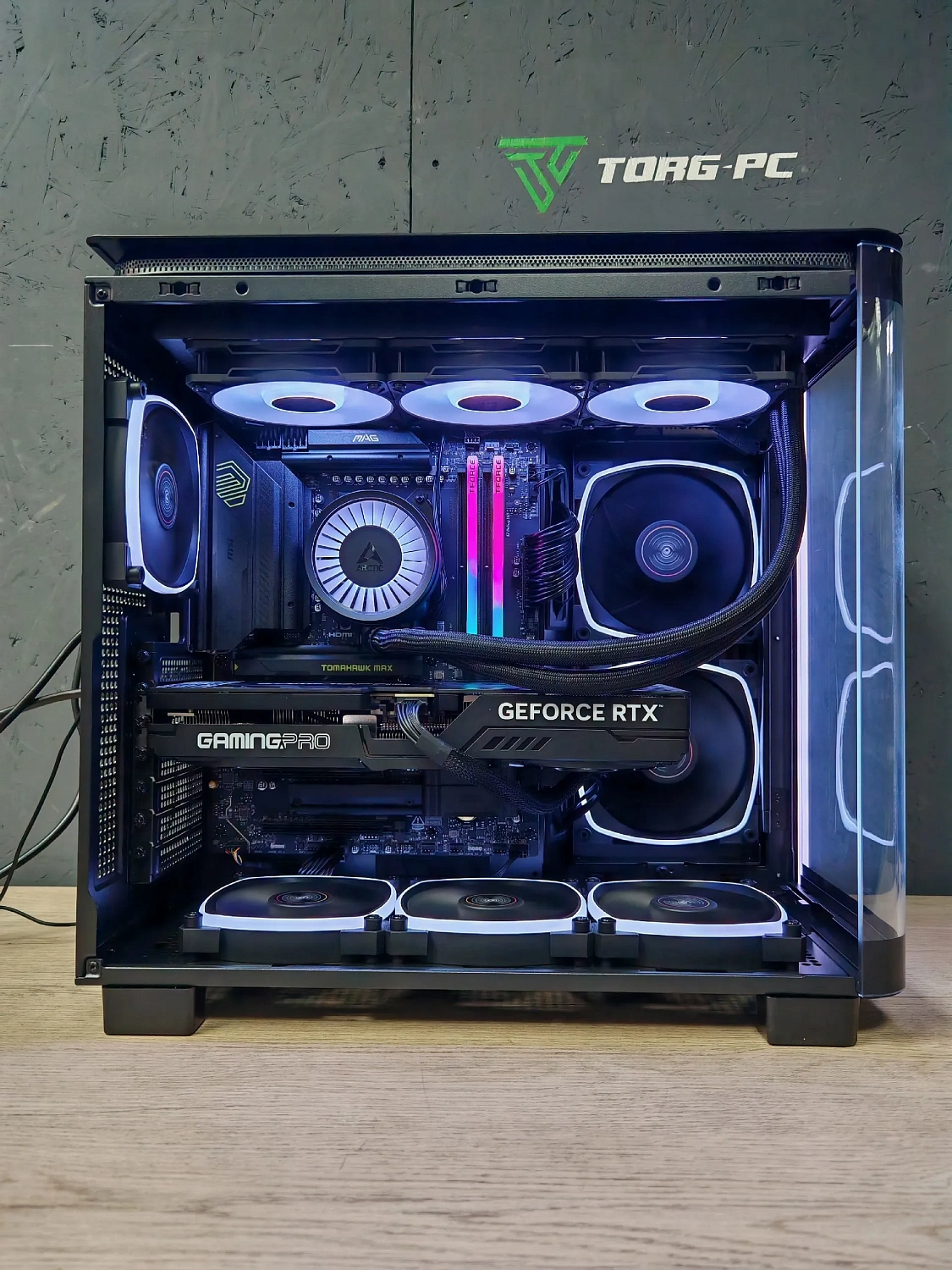 Игровой компьютер 992938 (Ryzen 9 9900X 4.4 ГГц/AMD X870/32 ГБ DDR5 6.0 ГГц/1024 ГБ SSD/RTX 5060 Ti 16 ГБ/Wi-Fi/850W/Cougar FV270 RGB Черный)
