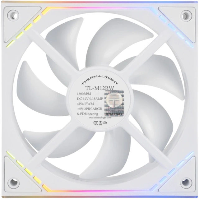 Вентилятор для корпуса Thermalright TL-M12RW Reverse ARGB White (TRTLM12RW) купить! 