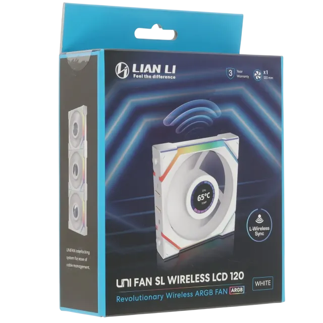 Вентилятор для корпуса Lian Li UNI FAN SL WIRELESS LCD 120 12SLLCD1W1W ARGB White (G99.12SLLCD1W1W.R0) купить! 