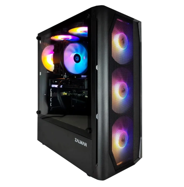 Игровой компьютер 990463 (Ryzen 5 5500 3,6 ГГц/AMD B550/16 ГБ 3,6 ГГц/1024 ГБ SSD/RTX 5050 8 ГБ/Wi-Fi/650W/ALSEYE Audin-BK ARGB Black) - купить по выгодной цене!