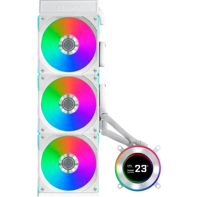 Система водяного охлаждения Lian Li HydroShift II LCD-C 360R (GHS2LCD36RW ARGB White (G89.GHS2LCD36RW.R0) купить! 