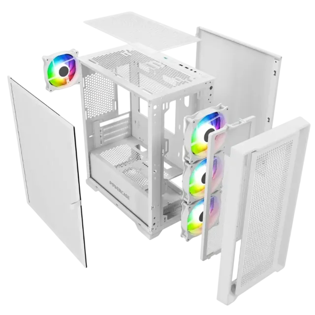 Компьютерный корпус Powercase Alisio Micro X4W V2 TG ARGB White (CAMCXW-A4) купить! 