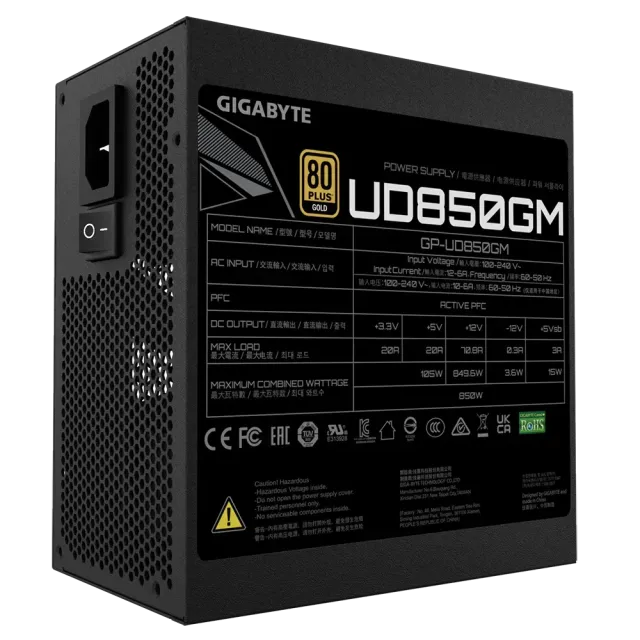 Блок питания Gigabyte UD850GM (GP-UD850GM) купить! 
