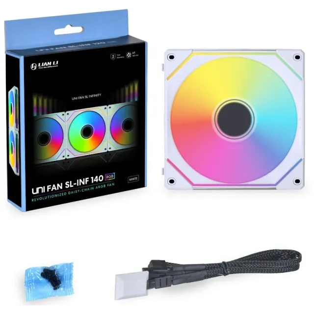 Вентилятор для корпуса Lian Li UNI FAN SL-INF 140 Wireless ARGB White (14SLIN1W1W) (G99.14SLIN1W1W.R0) купить! 