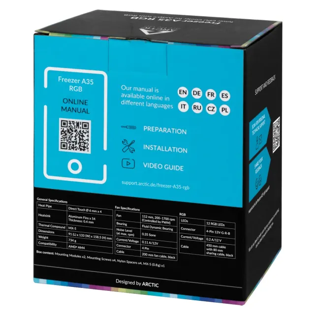 Кулер для процессора Arctic Cooling FREEZER A35 RGB AM4 ACFRE00114A купить! 