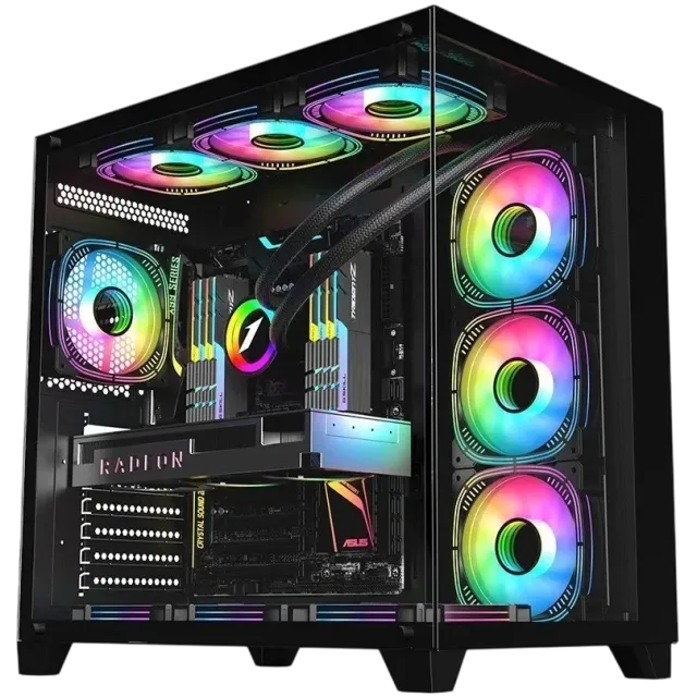 Компьютерный корпус 1STPLAYER MEGAVIEW MV8-TP Black (MV8-TP-BK) купить! 