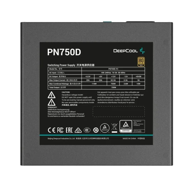 Блок питания Deepcool 750W PN750D (R-PN750D-FC0B-EU-V2) 16 Pin (PCIe 5.0 Connector Cable Details) купить! 