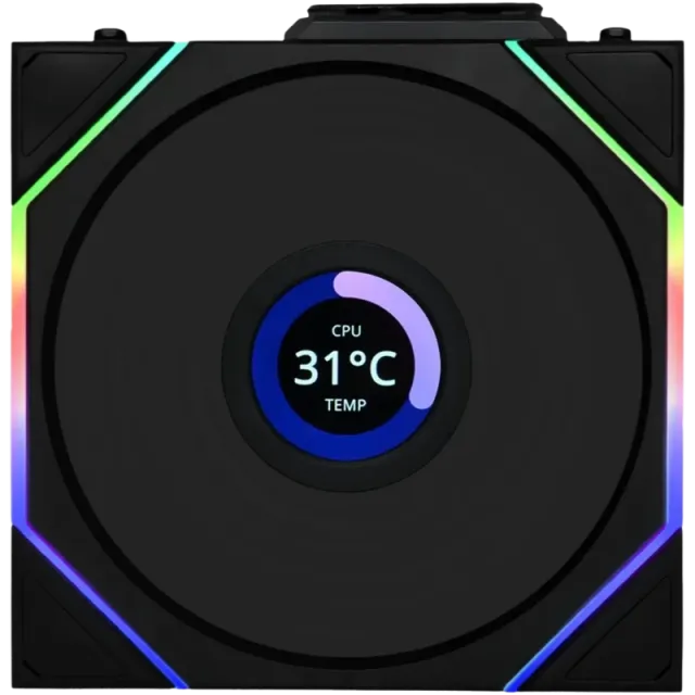 Вентилятор для корпуса Lian Li UNI FAN TL WIRELESS LCD 120 12TLLCD1W1B BLACK (G99.12TLLCD1W1B.R0) купить! 