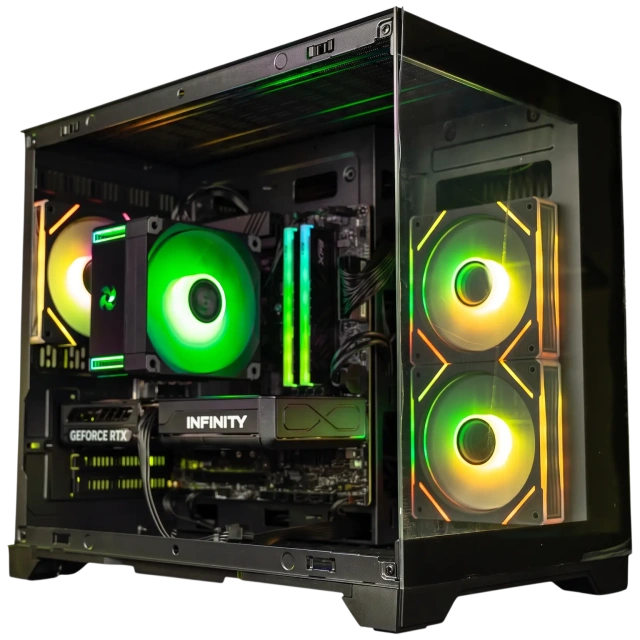Игровой компьютер 995444 (Core i5-14400F 2.5 ГГц/Intel B760/16 ГБ DDR4 3.2 ГГц/512 ГБSSD /RTX 5060 Ti 8 ГБ/Wi-Fi/650W/1STPLAYER MEGAVIEW MV6-TP ARGB Black) - купить по выгодной цене!