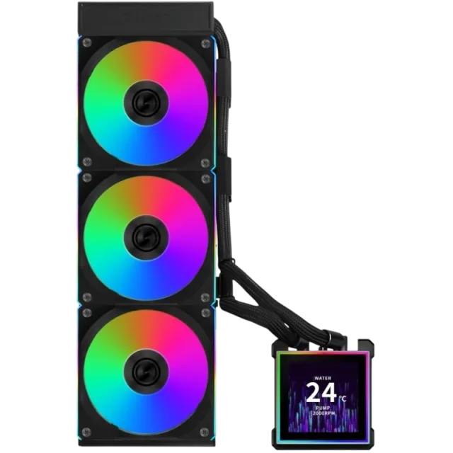 Система жидкостного охлаждения для процессора Lian Li HydroShift II LCD-S 360CL LCD ARGB Black (GHS2LCDS36CB) (G89.GHS2LCDS36CB.R0) купить! 