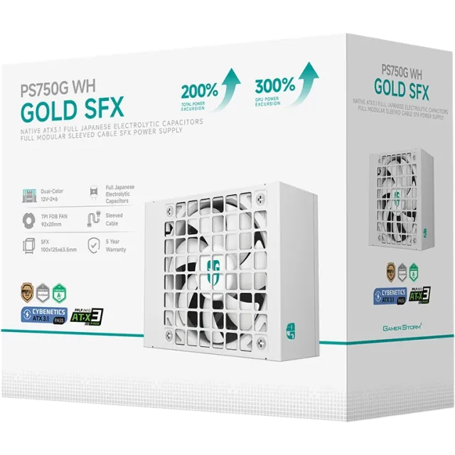 Блок питания Deepcool 750W GAMERSTORM PS750G WH White 16 Pin (PCIe 5.0 Connector Cable Details) купить! 